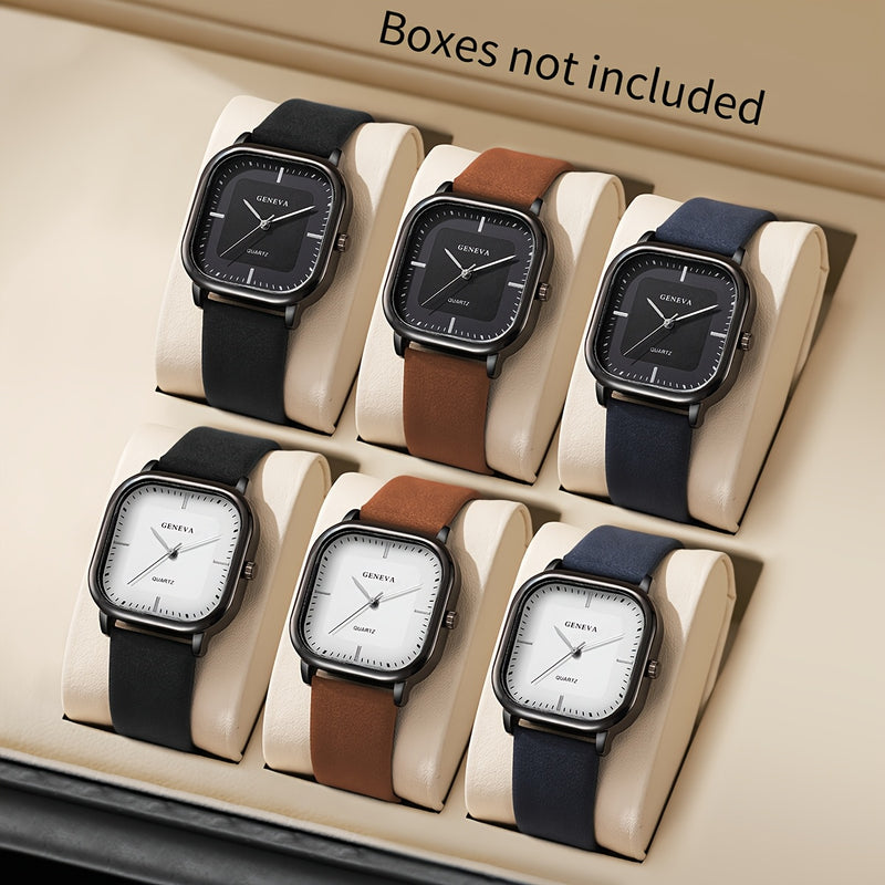 6pcs/set Men'S Light Luxury Watch