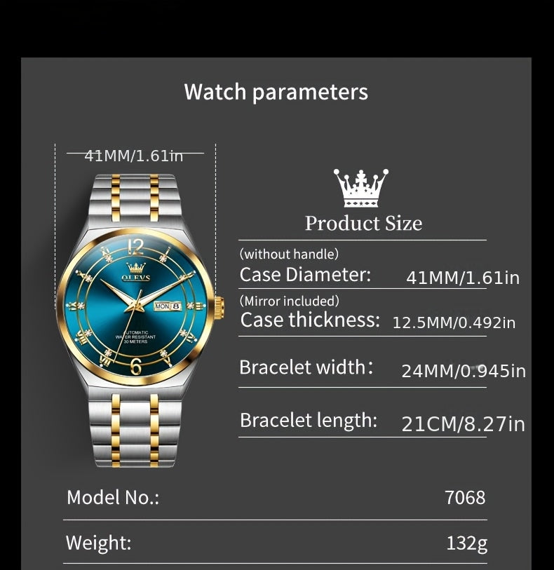 OLEVS Brand Automatic Mechanical Watches for Men Casual