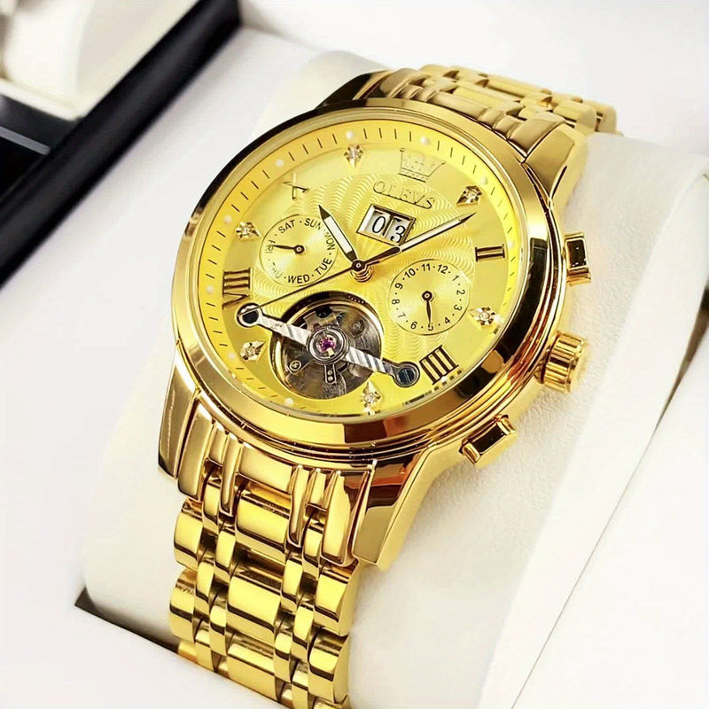 OLEVS Stainless Steel Business Luxury Automatic Mechanical Watches For Men