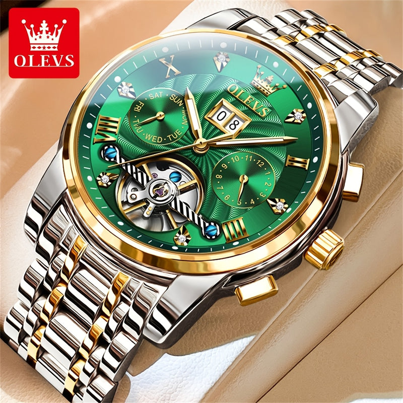 OLEVS Stainless Steel Business Luxury Automatic Mechanical Watches For Men