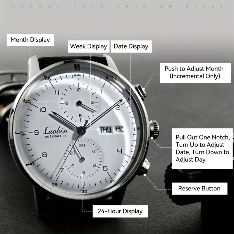 25P Men'S Automatic Mechanical Watch