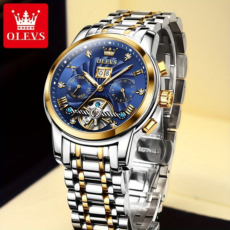 OLEVS Stainless Steel Business Luxury Automatic Mechanical Watches For Men