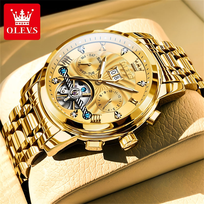 OLEVS Stainless Steel Business Luxury Automatic Mechanical Watches For Men