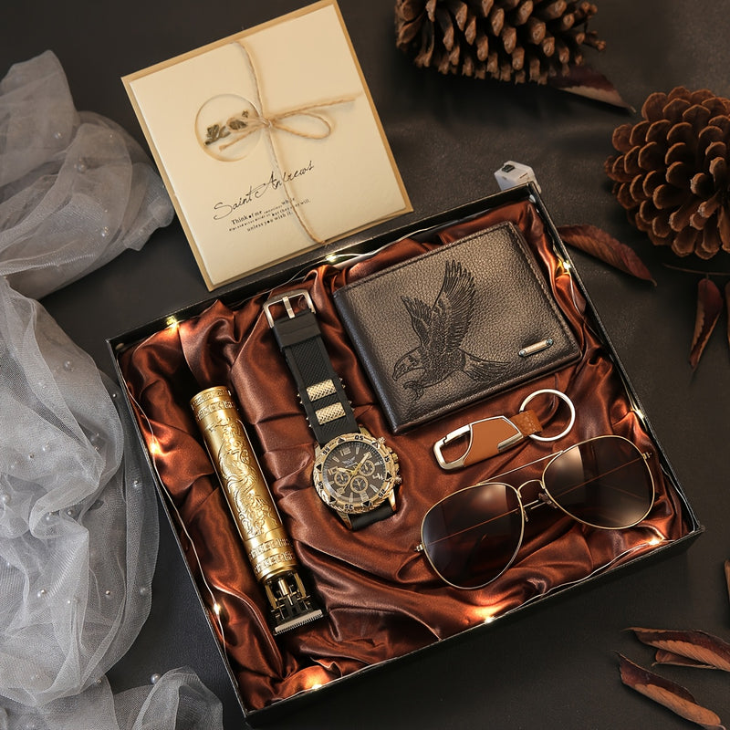 Men's Luxury PU Leather Business Gift Set