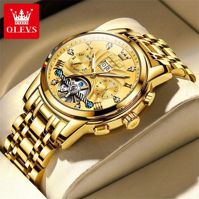 OLEVS Stainless Steel Business Luxury Automatic Mechanical Watches For Men