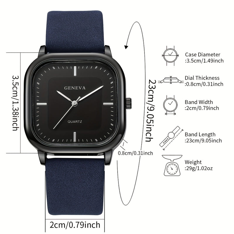 6pcs/set Men'S Light Luxury Watch