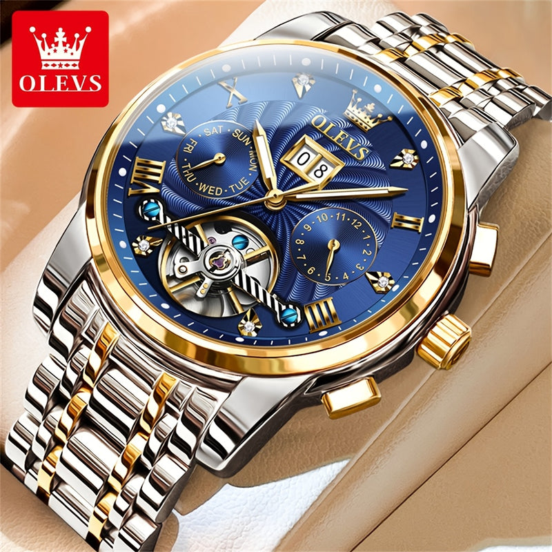 OLEVS Stainless Steel Business Luxury Automatic Mechanical Watches For Men
