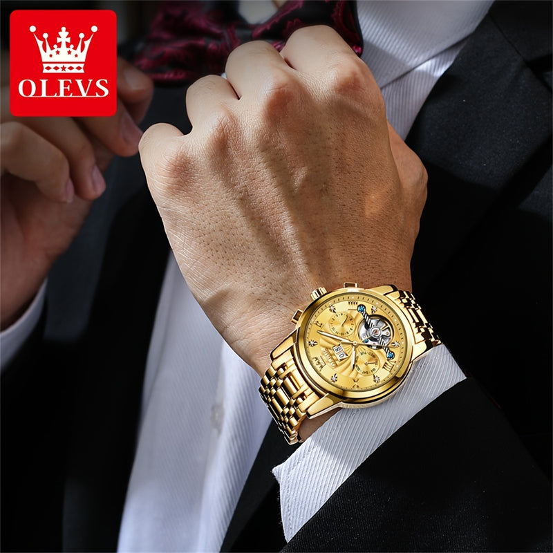 OLEVS Stainless Steel Business Luxury Automatic Mechanical Watches For Men
