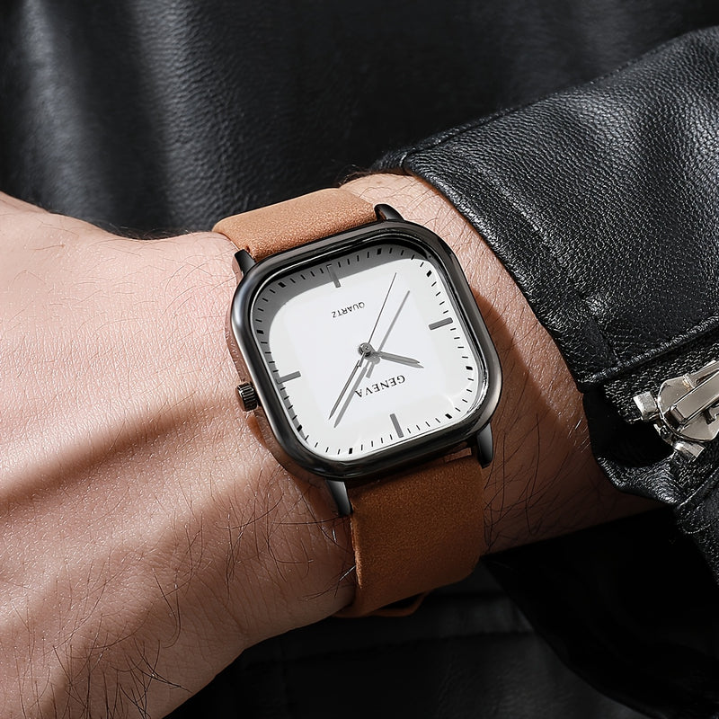 6pcs/set Men'S Light Luxury Watch