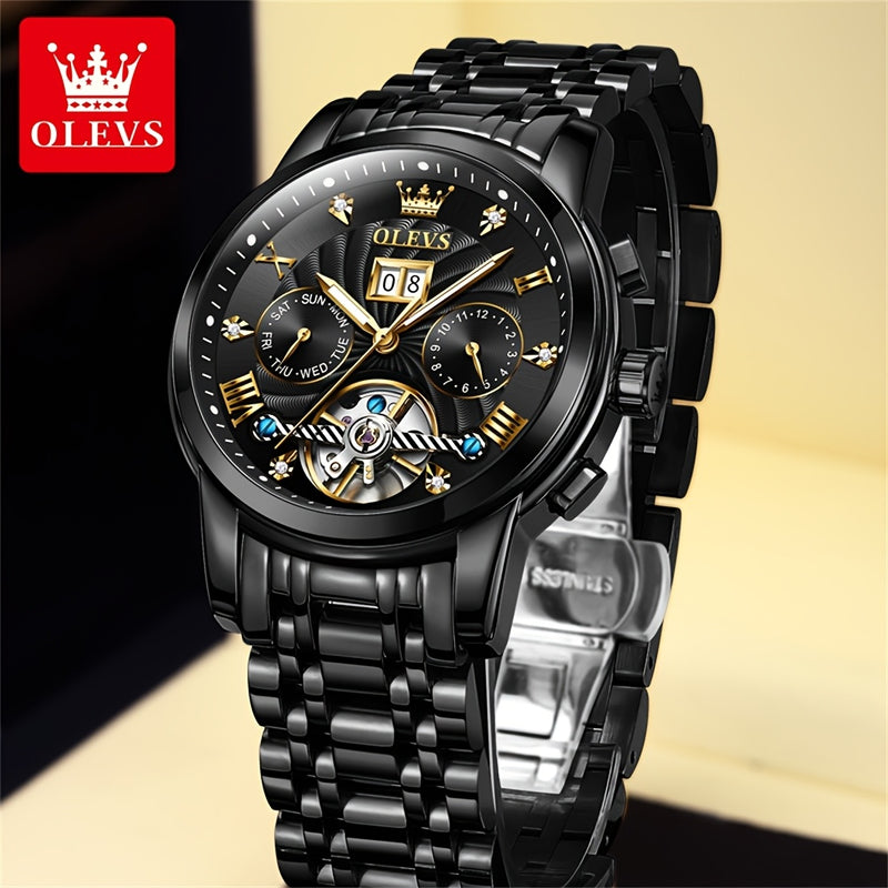 OLEVS Stainless Steel Business Luxury Automatic Mechanical Watches For Men