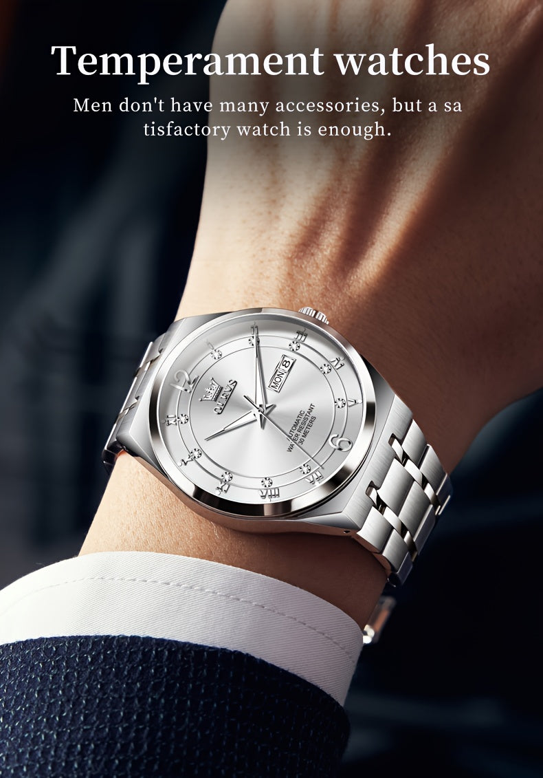 OLEVS Brand Automatic Mechanical Watches for Men Casual