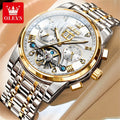 OLEVS Stainless Steel Business Luxury Automatic Mechanical Watches For Men