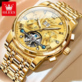 OLEVS Stainless Steel Business Luxury Automatic Mechanical Watches For Men